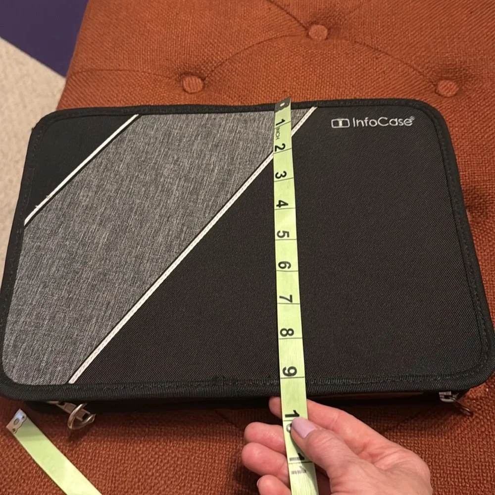 Black and Gray Protective Tablet Sleeve with Zipper